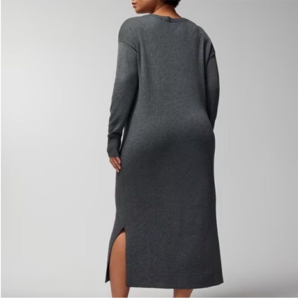 Soma Recycled Yarn Midi Sweater Dress Heather Quartz Lounge - Picture 2 of 10
